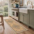 thumbnail image 1 of KUETH 2x7 Machine Washable Floral Runner Rug, Soft Low Pile Non Slip Backing Rug Runner, Sandy Blue Rug for Hallway Kitchen Bedroom, 1 of 5