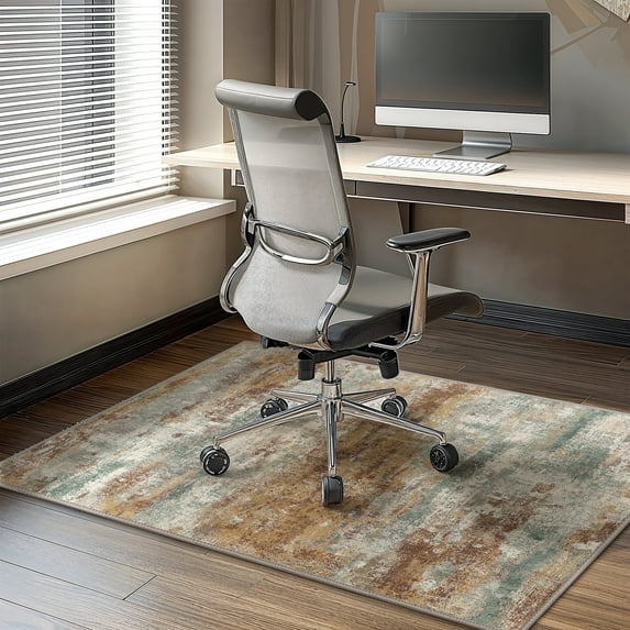 KUETH 36"X 48" Protective Flooring Office Chair Mat for Hardwood Floor and Tile Floor, Heavy Duty Desk Chair Mat for Carpets, Anti Slip Office Floor Mats for Rolling Chairs, Low Pile Under Desk Rug