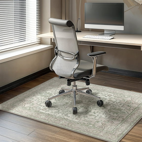 KUETH 36"X 48" Protective Flooring Office Chair Mat for Hardwood Floor and Tile Floor, Heavy Duty Desk Chair Mat for Carpets, Anti Slip Office Floor Mats for Rolling Chairs, Low Pile Under Desk Rug