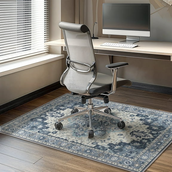 KUETH 36"X 48" Protective Flooring Office Chair Mat for Hardwood Floor and Tile Floor, Heavy Duty Desk Chair Mat for Carpets, Anti Slip Office Floor Mats for Rolling Chairs, Low Pile Under Desk Rug