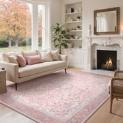 KUETH 3X5 Area Rugs Machine Washable Rugs for Living Room, Non Slip Throw Rug with Rubber Backing, Rug for Entryway、Bedr