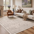 thumbnail image 1 of KUETH 3X5 Vintage Area Rugs Machine Washable Rugs for Living Room, Non Slip Flat Pile Rug with Rubber Backing, Persian Rug for Entryway Bedroom Dining Room Home Office, 1 of 4