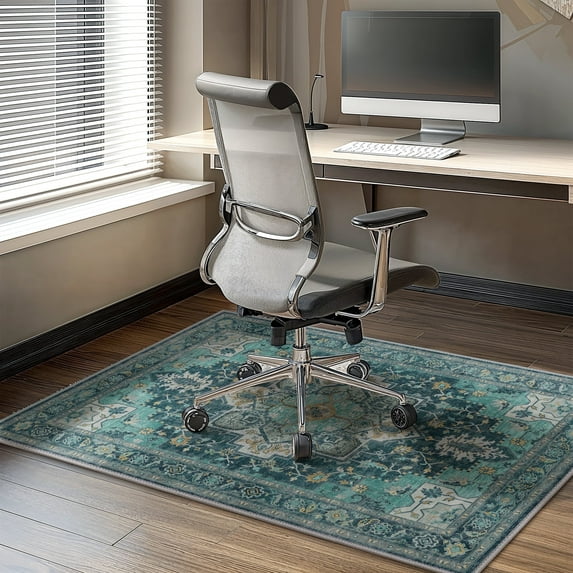KUETH 48"X 60" Protective Flooring Office Chair Mat for Hardwood Floor and Tile Floor, Heavy Duty Desk Chair Mat for Carpets, Anti Slip Office Floor Mats for Rolling Chairs, Low Pile Under Desk Rug