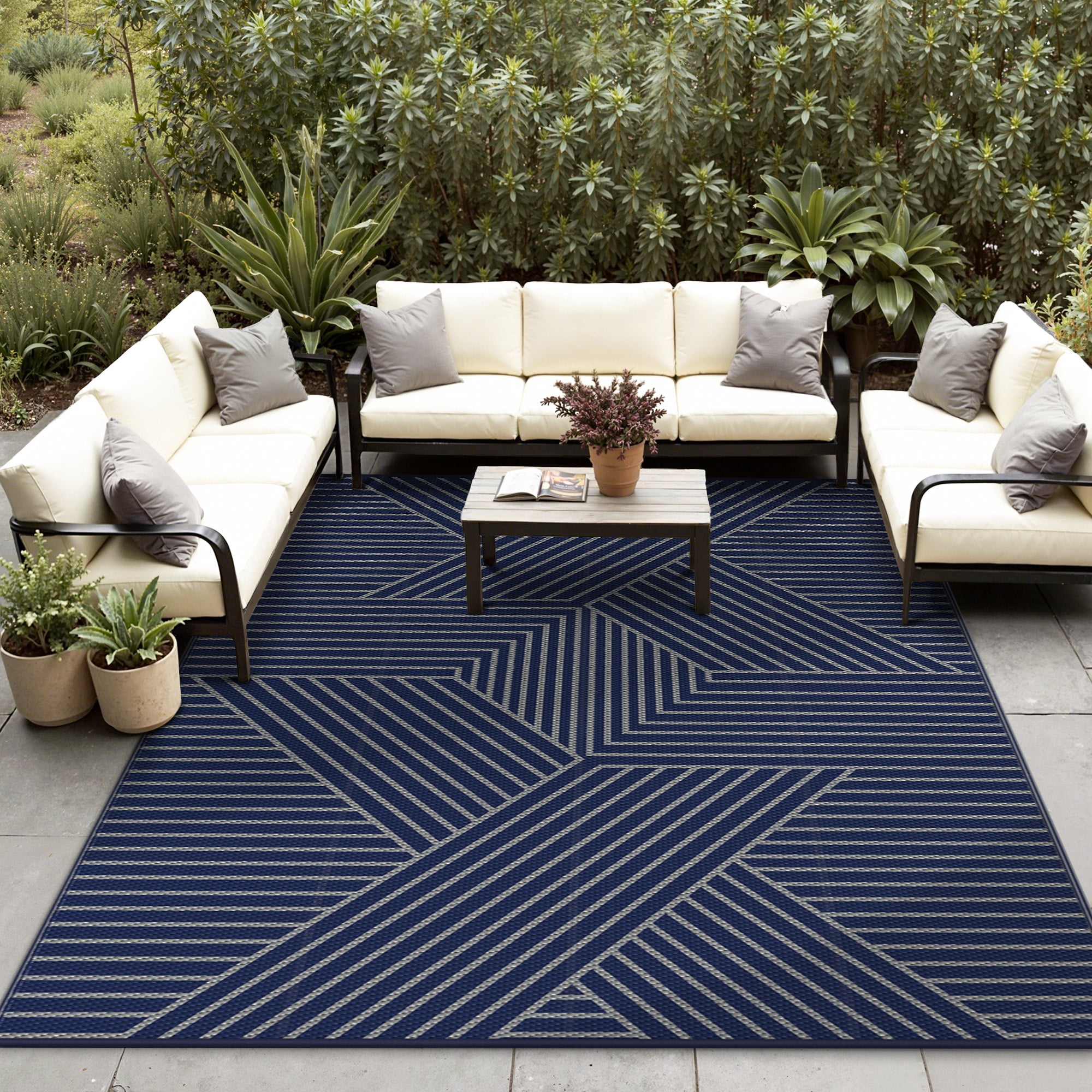 KUETH 6'x9' Outdoor Plastic Rug, Foldable, Waterproof, UV