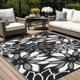 thumbnail image 1 of KUETH 5'x 8' Outdoor Waterproof Rug Plastic Floral Mat Easy cleaning Durable Fashion Recyclable Material, 1 of 6