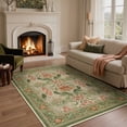 thumbnail image 1 of KUETH 5'x7' Area Rugs for Living Room, Thin Non Slip Machine Washable Vintage Floral Indoor Rug, Flat Pile Chenille Print Rug for Bedroom Dining Room Home Office, 1 of 7