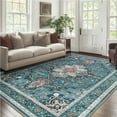 thumbnail image 1 of KUETH 5'x7' Area Rugs for Living Room, Non Slip Machine Washable Vintage Indoor Rug, Low Pile Print Rug for Bedroom Dining Room Home Office, 1 of 7