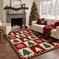thumbnail image 1 of KUETH 5'x7' Christmas Machine Washable Area Rug, Non-Slip Rugs for Living Room, Bedroom and Dining Area, Red, 1 of 8