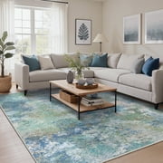 KUETH 5X7 Area Rugs Machine Washable Rugs for Living Room, Non Slip Throw Rug with Rubber Backing, Rug for Entryway、Bedr