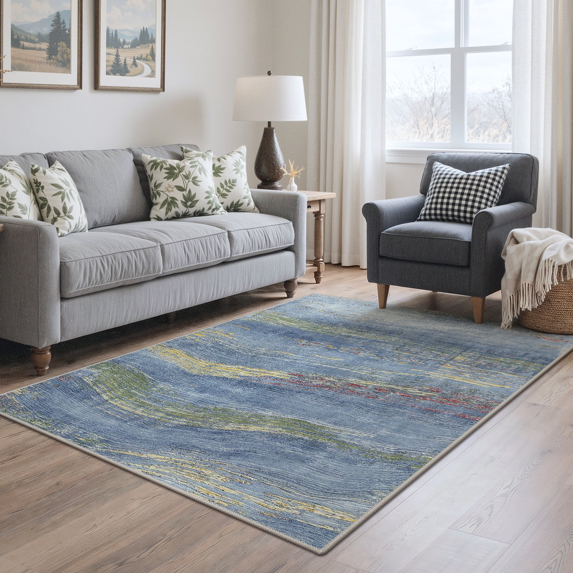 KUETH, 5X7 Area Rug, 5' x 7', Machine Washable Rug - Walmart.com