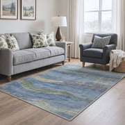 KUETH 5X7 Area Rugs Machine Washable Rugs for Living Room, Non Slip Throw Rug with Rubber Backing, Rug for Entryway、Bedr