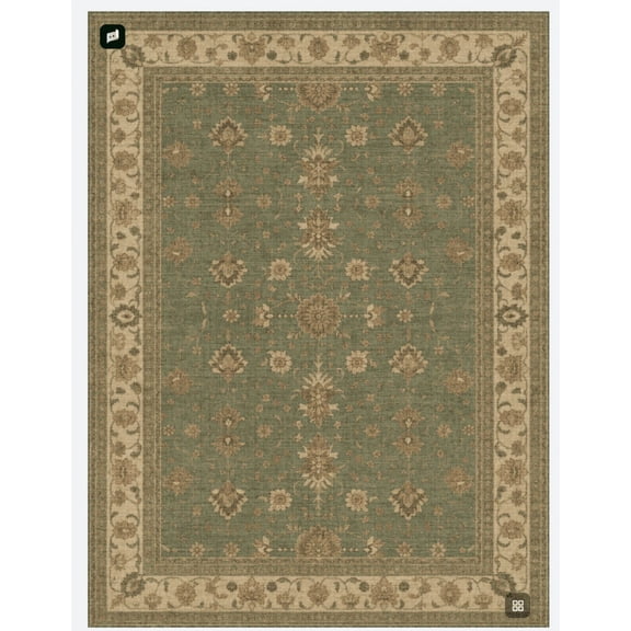 KUETH 5X7 Vintage Area Rugs Machine Washable Rugs for Living Room, Non Slip Flat Pile Rug with Rubber Backing, Boho Rug for Entryway Bedroom Dining Room Home Office