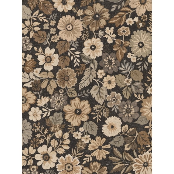KUETH 5X7 Vintage Floral Area Rugs Machine Washable Rugs for Living Room, Non Slip Flat Pile Rug with Rubber Backing, Boho Rug for Entryway Bedroom Dining Room Home Office