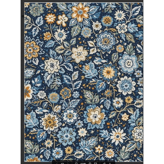 KUETH 5X7 Vintage Floral Area Rugs Machine Washable Rugs for Living Room, Non Slip Flat Pile Rug with Rubber Backing, Boho Rug for Entryway Bedroom Dining Room Home Office