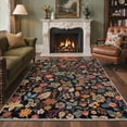 thumbnail image 1 of KUETH 5X7 Vintage Floral Area Rugs Machine Washable Rugs for Living Room, Non Slip Flat Pile Rug with Rubber Backing, Boho Rug for Entryway Bedroom Dining Room Home Office, 1 of 5