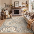 thumbnail image 1 of KUETH 5X7 Vintage Floral Area Rugs Machine Washable Rugs for Living Room, Non Slip Flat Pile Rug with Rubber Backing, Boho Rug for Entryway Bedroom Dining Room Home Office, 1 of 10