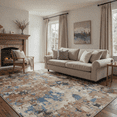 thumbnail image 1 of KUETH 5x7 Area Rug Machine Washable Rug, Modern Abstract Desert Blue, Non-Slip Soft Low Pile for Living Room Bedroom, Dining Room, 1 of 6