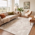thumbnail image 1 of KUETH 5x7 Machine Washable Minimalist Rug for Living Room, Soft Low Pile Non Slip Backing Area Rug, OCHRE LEAF Rug for Bedroom Dining Room, 1 of 5