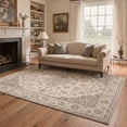 thumbnail image 1 of KUETH 5x7 Machine Washable Vintage Persian Style Rug for Living Room, Soft Low Pile Non Slip Backing Area Rug, Cream Taupe Rug for Bedroom Dining Room, 1 of 5
