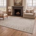 thumbnail image 1 of KUETH 5x7 Soft Oriental Vintage Rug for Living Room, Machine Washable Low Pile Non Slip Backing Area Rug, OCHRE BLOOM Rug for Bedroom Dining, 1 of 5