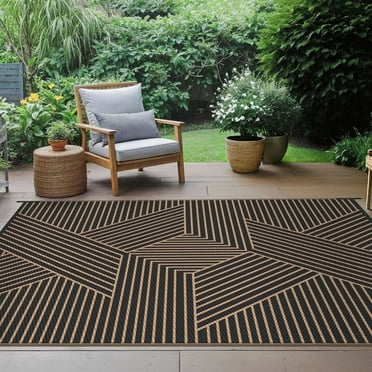 KUETH 6'x 9'Outdoor Plastic Rug Foldable Waterproof UV Resistant Outdoor Patio RV Deck Rug