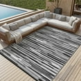 thumbnail image 1 of KUETH 6' x 9' Outdoor Rug Waterproof Reversible Camping Mat Abstract Patio Yard Carpet,BLACK&WHITE, 1 of 6