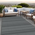 thumbnail image 1 of KUETH 6'x 9' Outdoor Waterproof Rug Camping Mat Patio Carpet,Black&Gray, 1 of 5