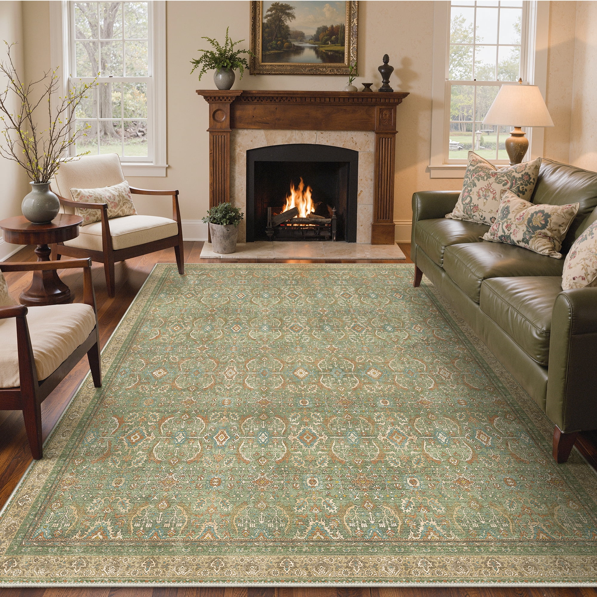 KUETH 8'x10' Area Rugs for Living Room, Non Slip Machine Washable ...