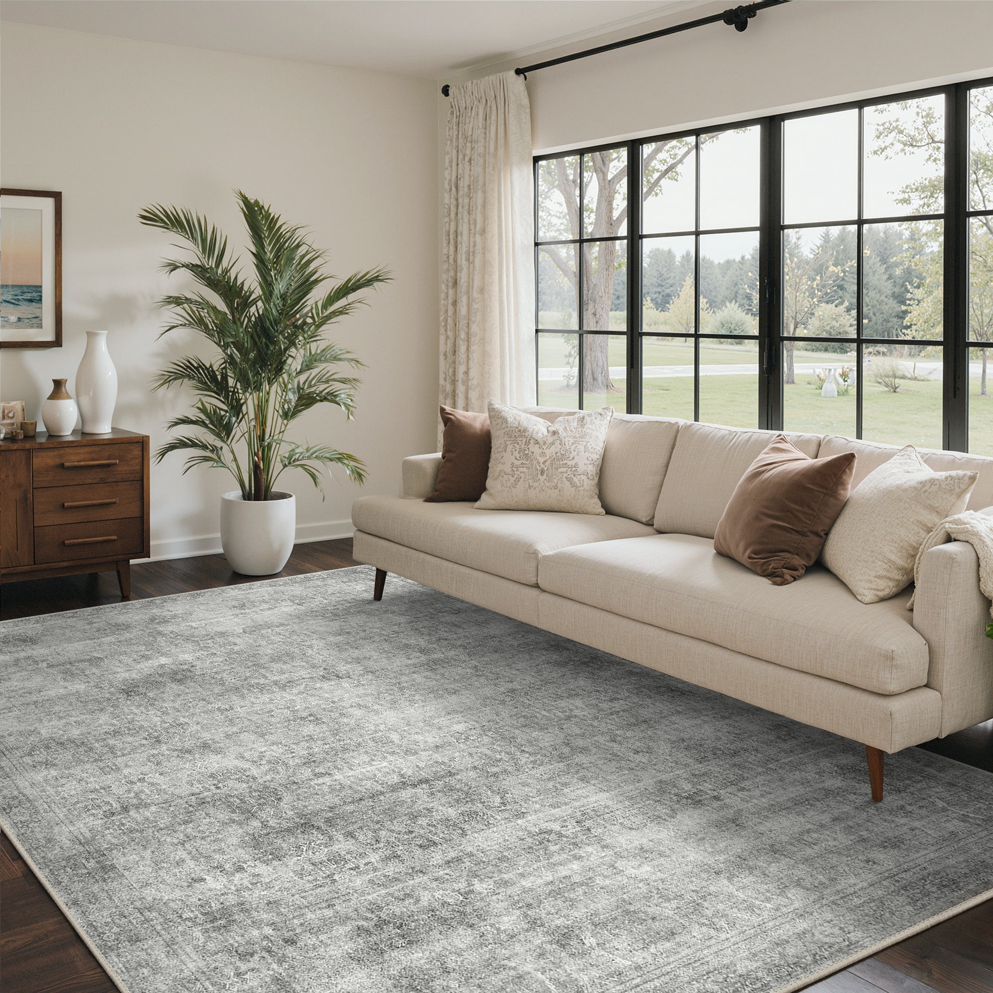 KUETH 8'x10' Area Rugs for Living Room, Non Slip Machine Washable ...