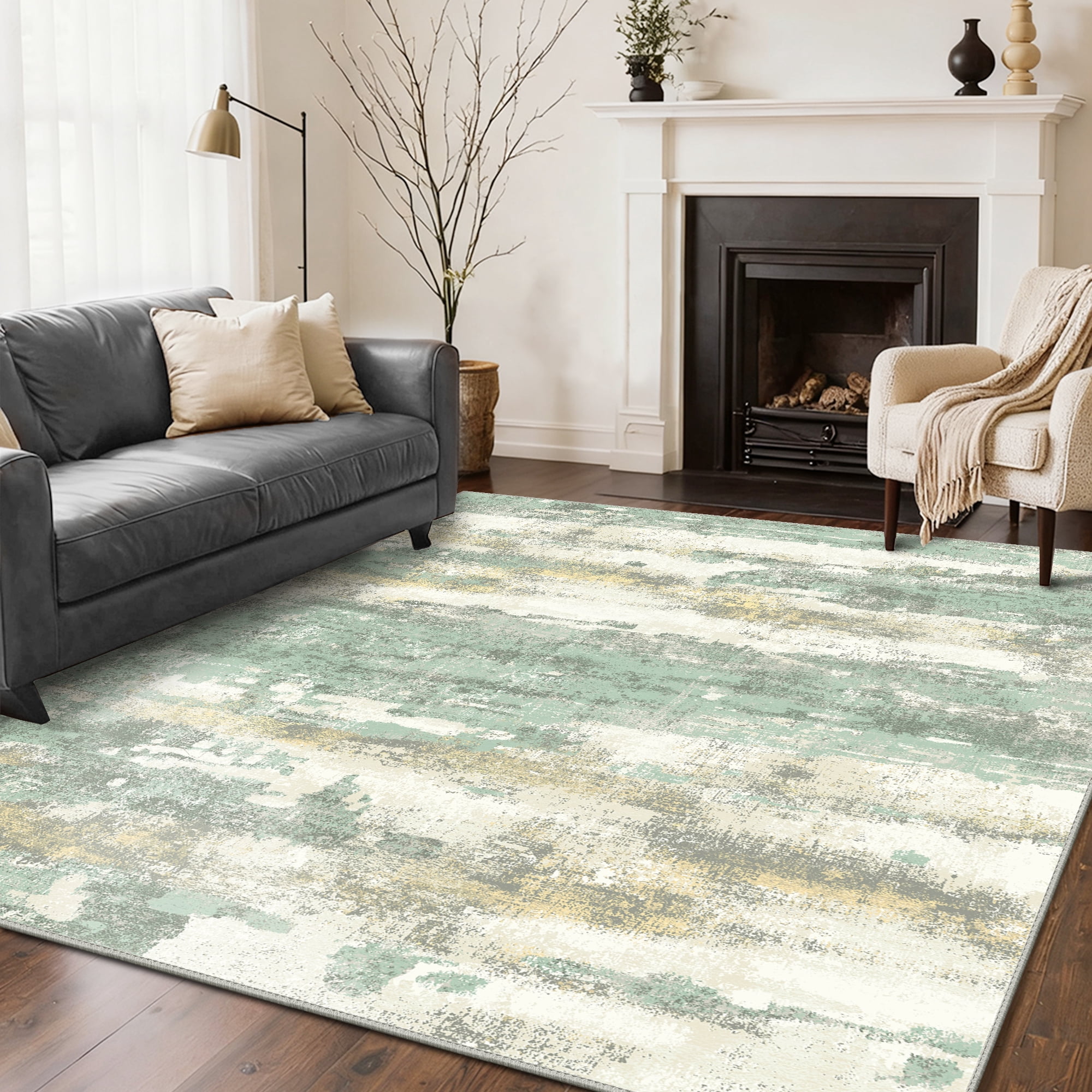 KUETH 8'x10' Area Rugs for Living Room, Non Slip Machine Washable ...