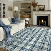 KUETH 8X10 Area Rugs Christmas Rug, Machine Washable Rug, Christmas Area Rugs for Livingroom, Ultra-thin Printed Christmas Rugs Decor, Non Slip Rug for Bedroom