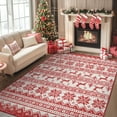 KUETH 8X10 Area Rugs Christmas Rug, Machine Washable Rug, Christmas