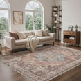 thumbnail image 1 of KUETH 8X10 Vintage Area Rugs Machine Washable Rugs for Living Room, Non Slip Flat Pile Rug with Rubber Backing, Persian Rug for Entryway Bedroom Dining Room Home Office, 1 of 5