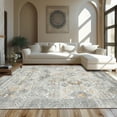 thumbnail image 1 of KUETH 8x10 Area Rugs for Living Room Bedroom, Machine Washable Stain Resistant Non-Shed Carpet,, Low Pile Mat with Non Slip Backing Gray, 1 of 7