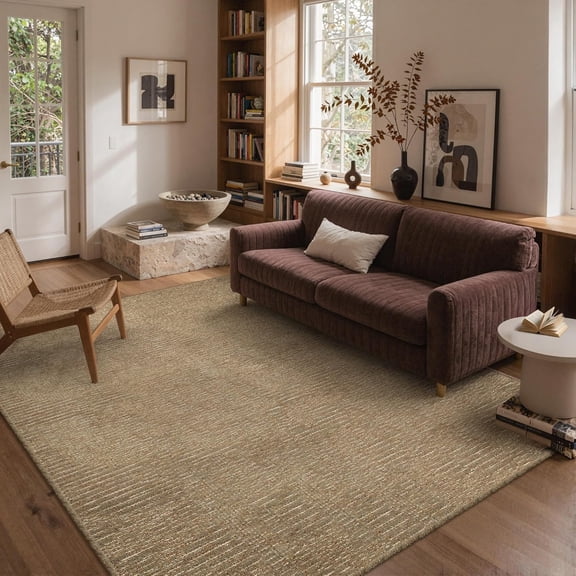 KUETH 8x10 Handwoven Natural Fiber Area Rug, Woven Natural Style Rug, Machine Washable Non-Slip for Living Room、 Bedroom and Dining Room.