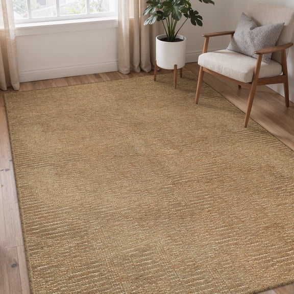 KUETH 8x10 Handwoven Natural Fiber Area Rug, Woven Natural Style Rug, Machine Washable Non-Slip for Living Room、 Bedroom and Dining Room.