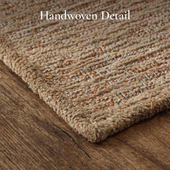KUETH 8x10 Handwoven Natural Fiber Area Rug, Woven Natural Style Rug, Machine Washable Non-Slip for Living Room、 Bedroom and Dining Room.
