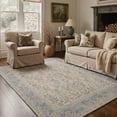 thumbnail image 1 of KUETH 8x10 Soft Craft Art Rug for Living Room, Large Machine Washable Low Pile Non Slip Backing Area Rug, LINEN BLOOM Rug for Bedroom Office, 1 of 5