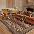 thumbnail image 1 of KUETH 8x10 Tiger Area Rugs for Living Room, Non Slip Machine Washable Vintage Boho Rug, Low Pile Print Rug for Bedroom Dining Room Home Office, 1 of 4