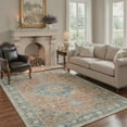 thumbnail image 1 of KUETH 9X12 Vintage Area Rugs Machine Washable Rugs for Living Room, Non Slip Flat Pile Rug with Rubber Backing, Boho Rug for Entryway Bedroom Dining Room Home Office, 1 of 4