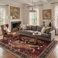 thumbnail image 1 of KUETH 9x12 Tiger Area Rugs for Living Room, Non Slip Machine Washable Vintage Boho Rug, Low Pile Print Rug for Bedroom Dining Room Home Office, 1 of 6