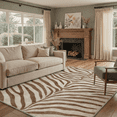 thumbnail image 1 of KUETH 9x12 Zebra Area Rugs Machine Washable Rugs for Living Room, Non Slip Flat Pile Rug with Rubber Backing, Modern Rug for Entryway Bedroom Dining Room Home Office, 1 of 6