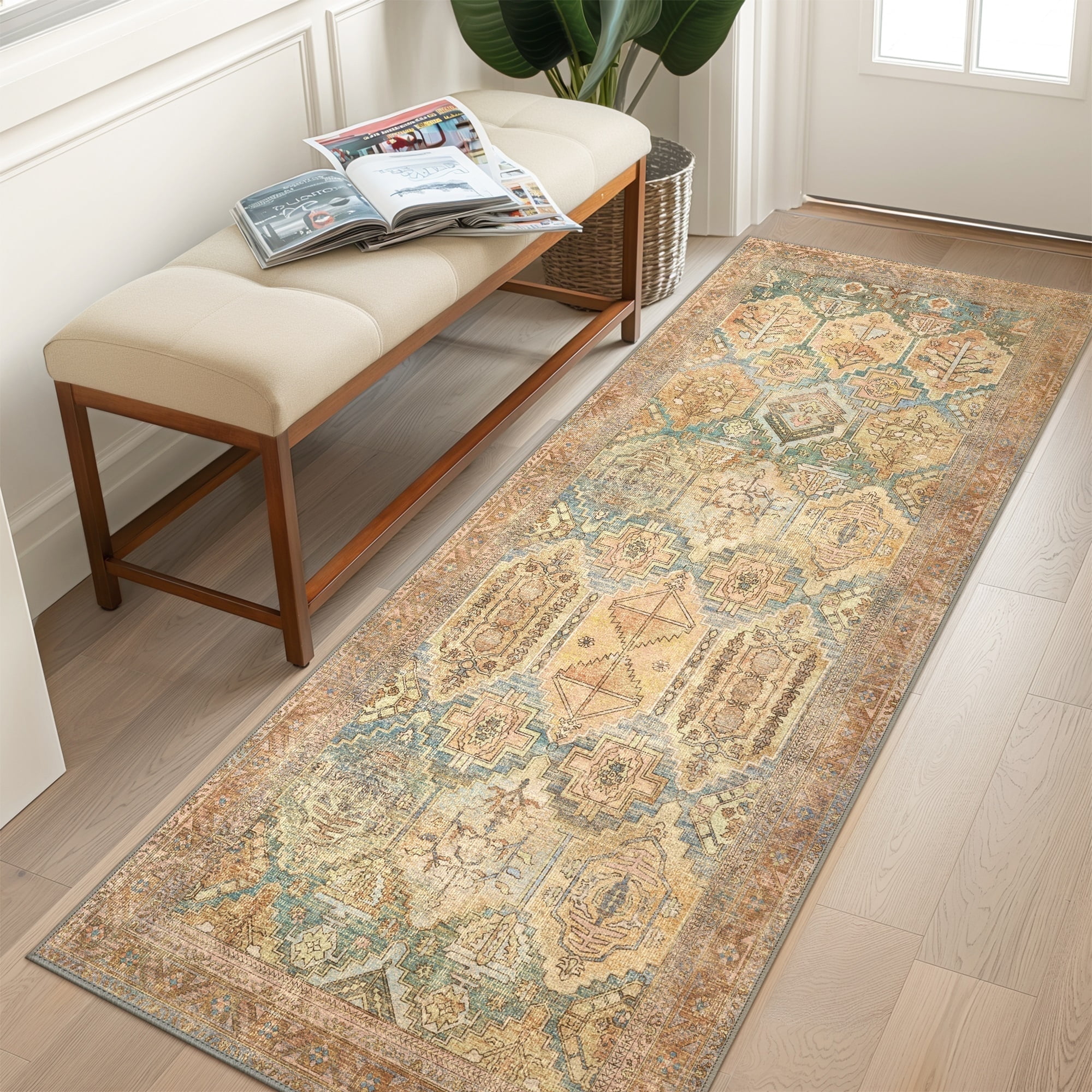 KUETH Area Rug 2'x5' Non Slip Hallway Runner Rug, Ultra-thin Machine ...