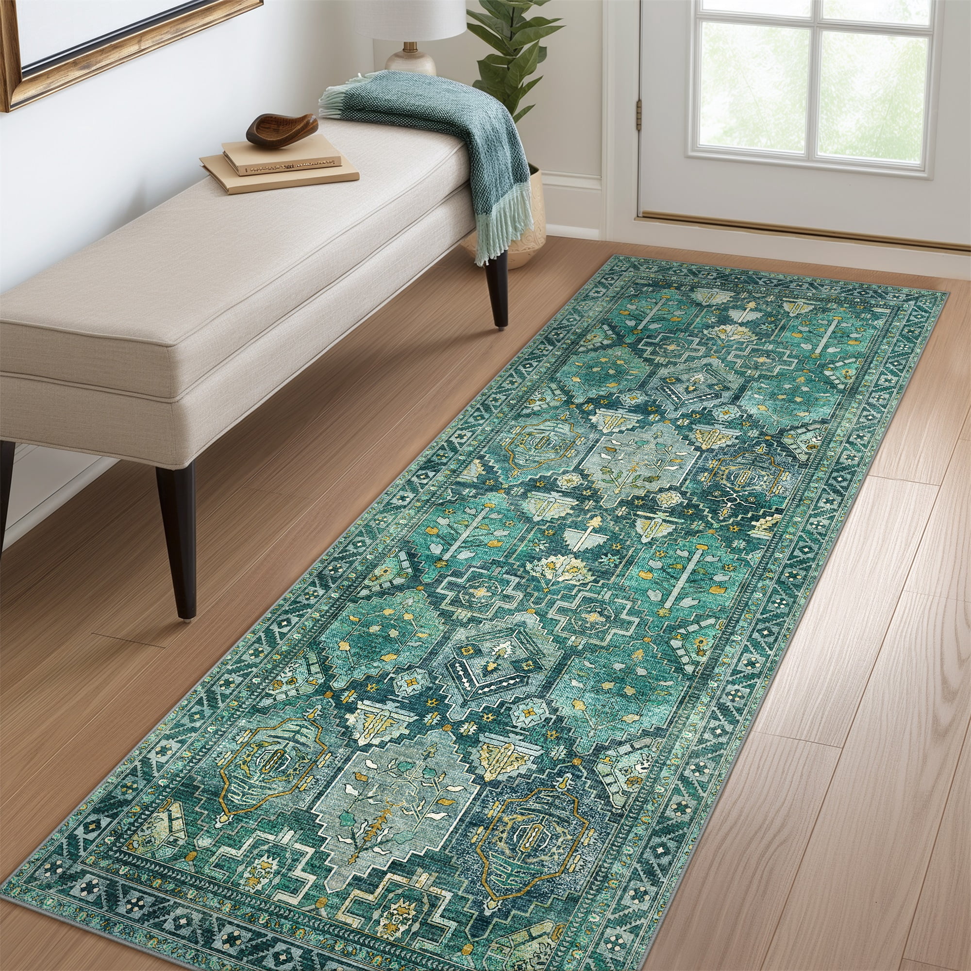 KUETH Area Rug 2'x5' Non Slip Hallway Runner Rug, Ultra-thin Machine ...