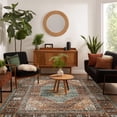 thumbnail image 1 of KUETH Area Rug - 4'x6' Machine Washable Runner Rugs, Non-Slip Vintage Mat for Living Room, Entryway Bedroom Kitchen and Corridor, Brick-red, 1 of 6