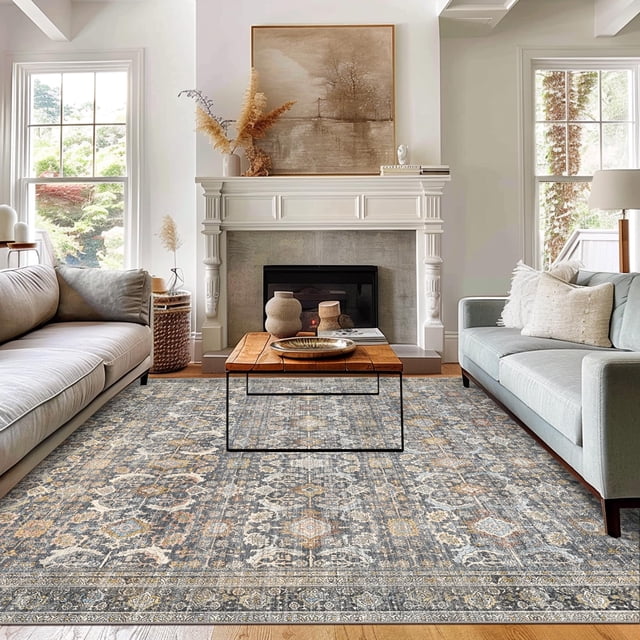 KUETH Area Rugs 8X10 Machine Washable Rugs for Living Room Runner Rug Non-Slip Area Rugs