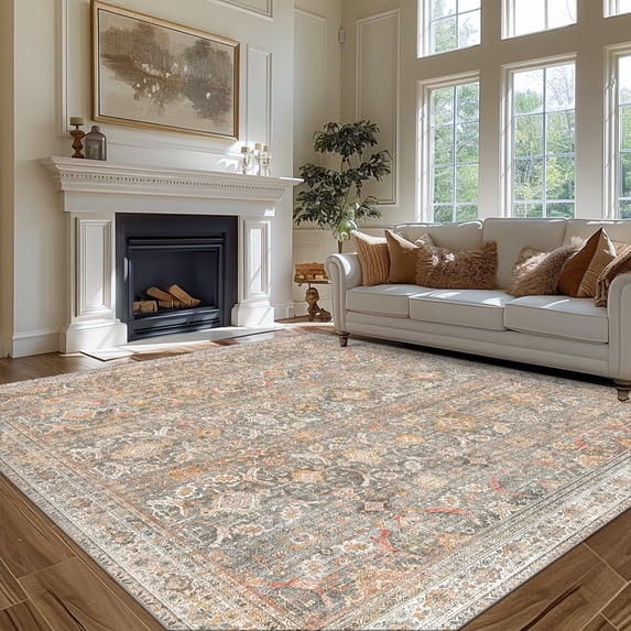 KUETH Area Rugs 8X10 Machine Washable Rugs for Living Room Runner Rug Non-Slip Area Rugs