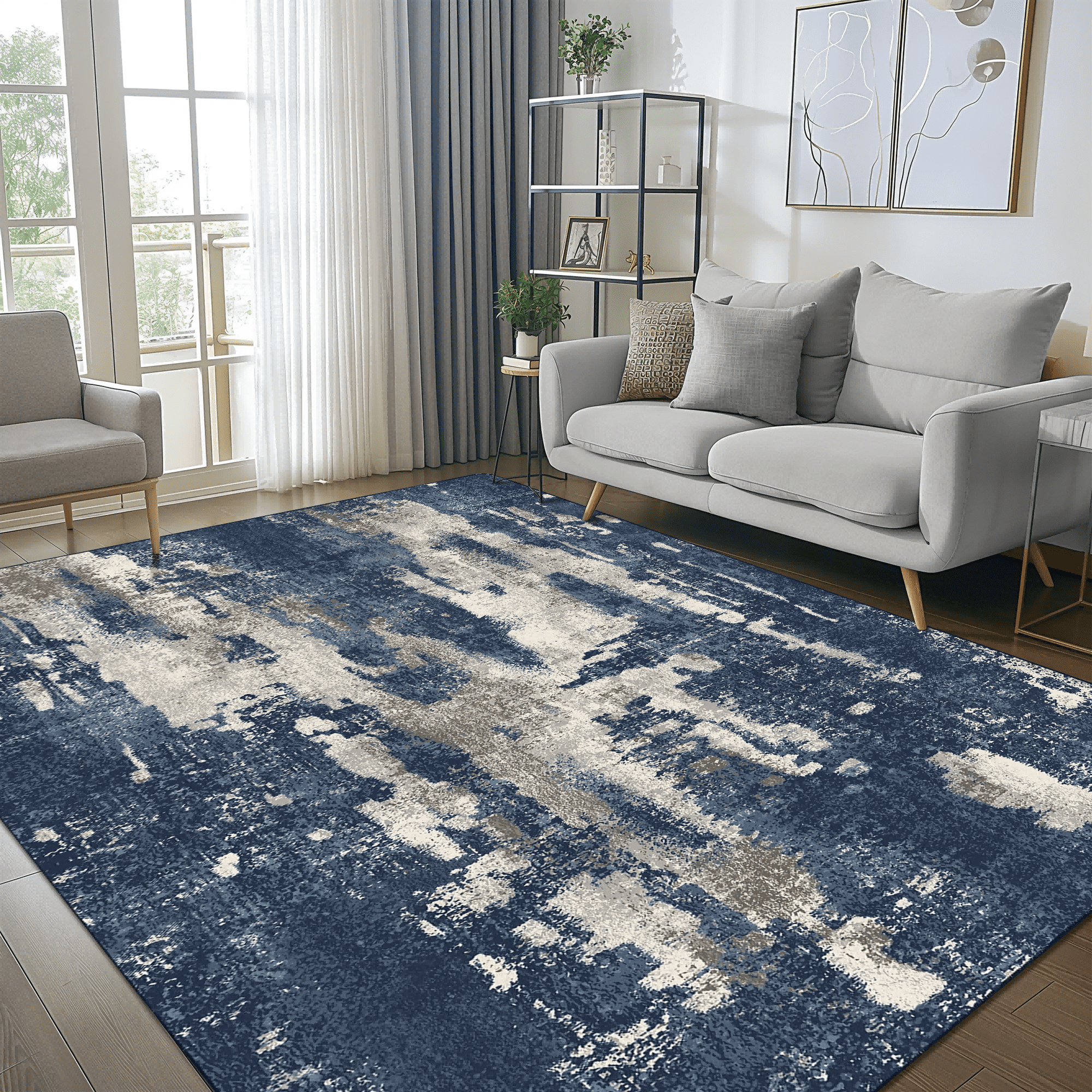 KUETH Area Rugs for Living Room 4x6 Large Modern Machine Washable ...