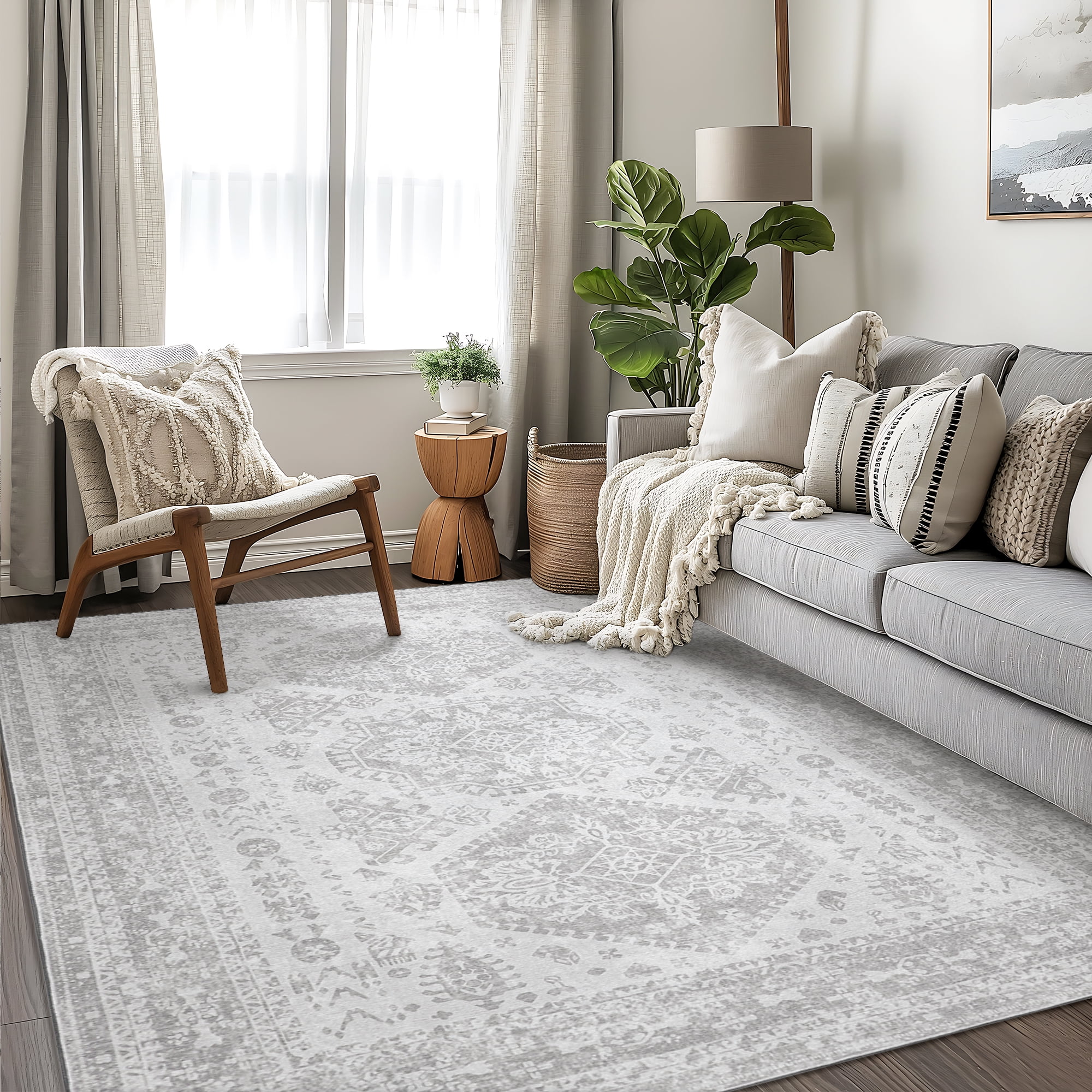 KUETH Area Rugs for Living Room 6x9 Machine Washable Bedroom Rugs ...