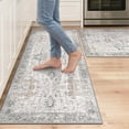 thumbnail image 1 of KUETH Kitchen Mats for Floor,Sets of 2 Non Slip Washable Persian Kitchen Rugs 20"x32"+20"x48", Kitchen Runner Rug with Waterproof for Hallway, Laundry, Bathroom and Bedroom, 1 of 6